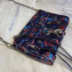 Rebecca Minkoff mini M.A.C purple floral crossbody